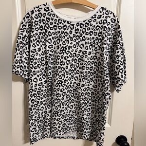 PacSun Black and White Animal Print Tee